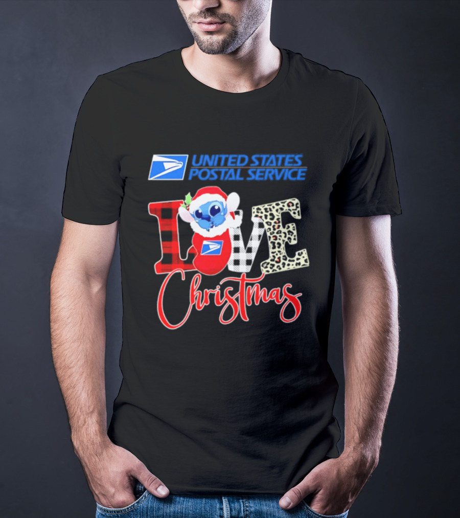 United States Postal Service Stitch Love Christmas 2026 Collaboration T-Shirt