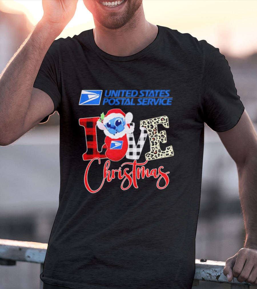 United States Postal Service Stitch Love Christmas 2026 Collaboration T-Shirt