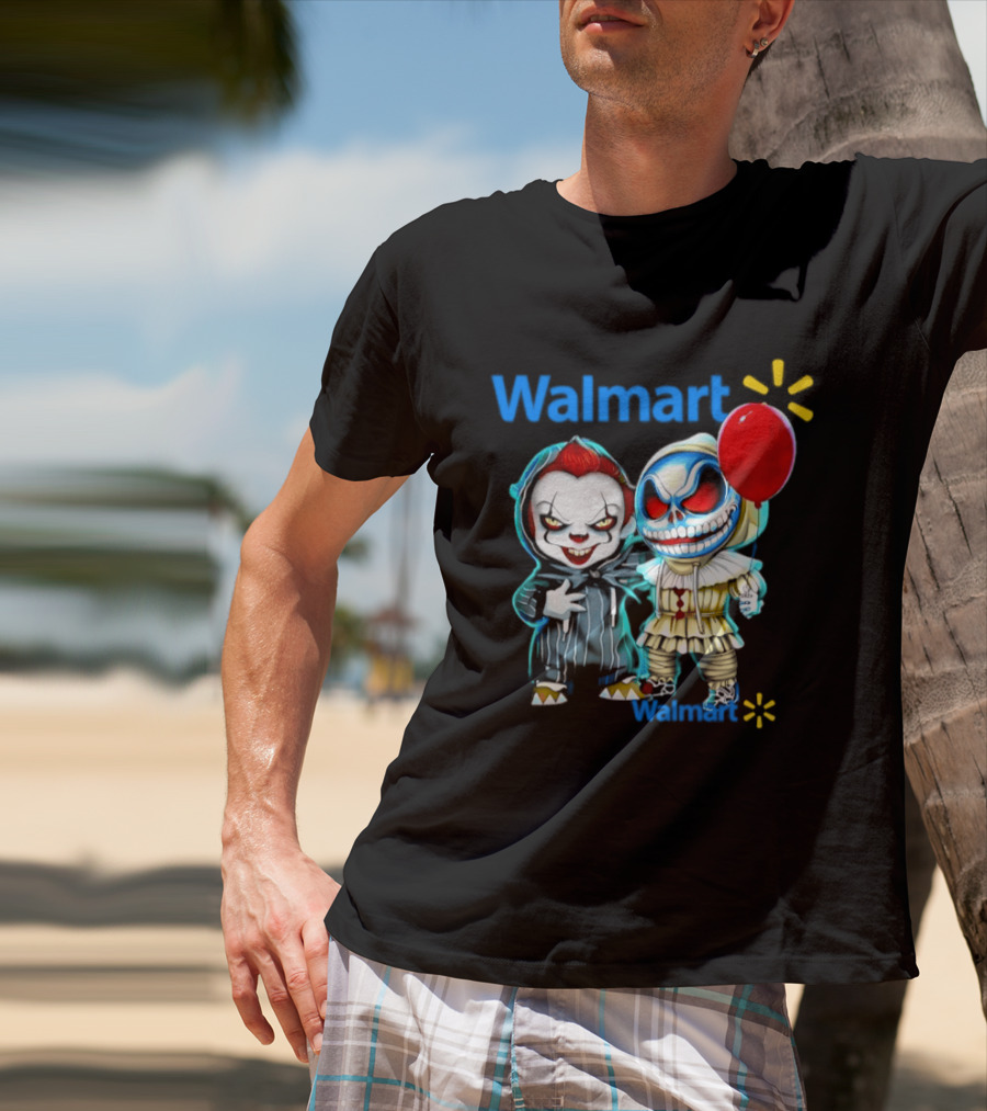 Walmart Pennywise Skellington 2026 Halloween Balloon Collaboration T-Shirt