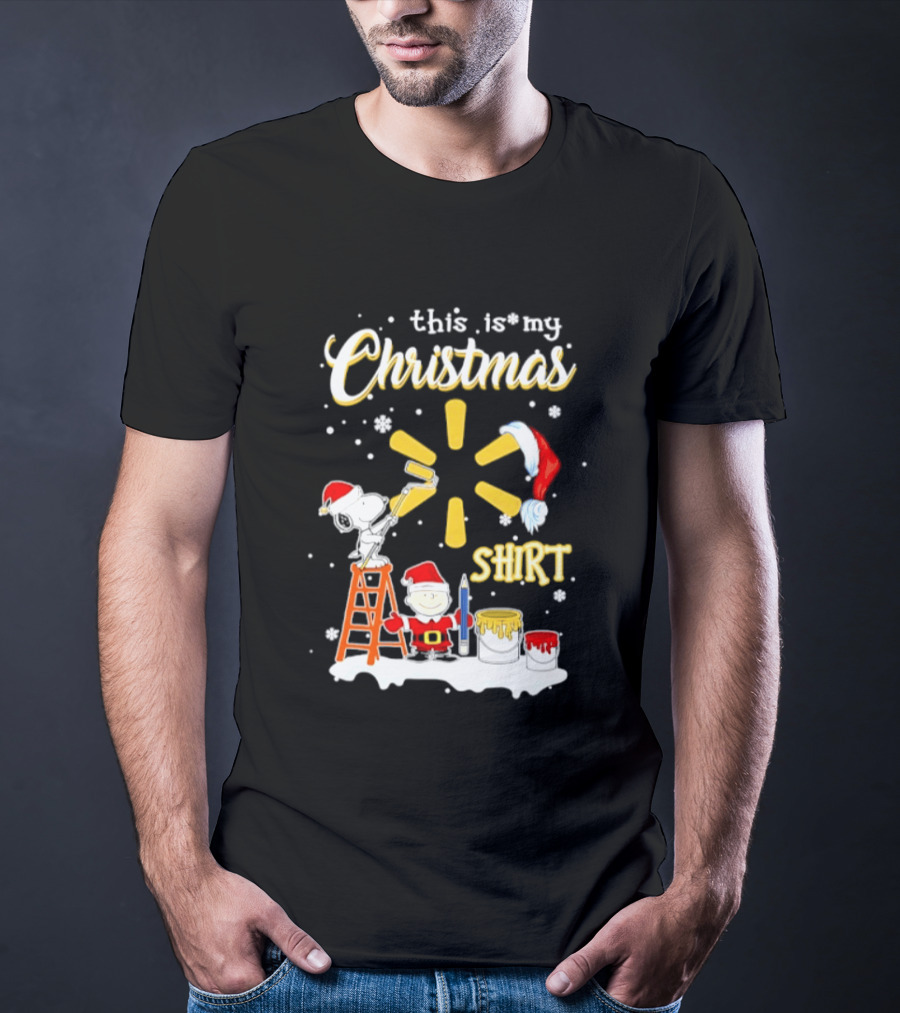 Walmart X Snoopy Woodstock Charlie Brown 2026 This Is My Christmas T-Shirt