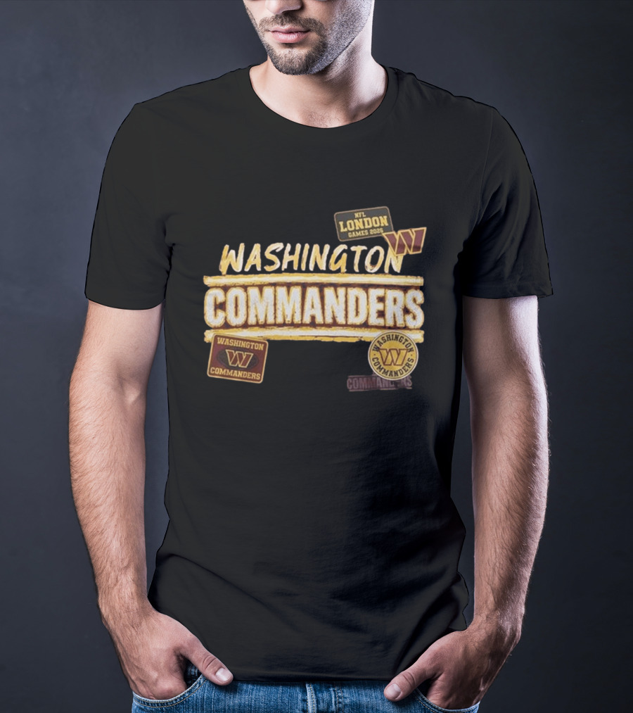 Washington Commanders NFL London Games 2026 Burgundy T-Shirt