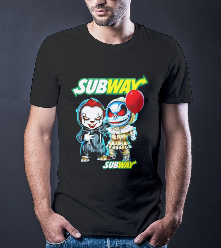 Subway Halloween 2026 Pennywise Skellington Red Balloon T-Shirt