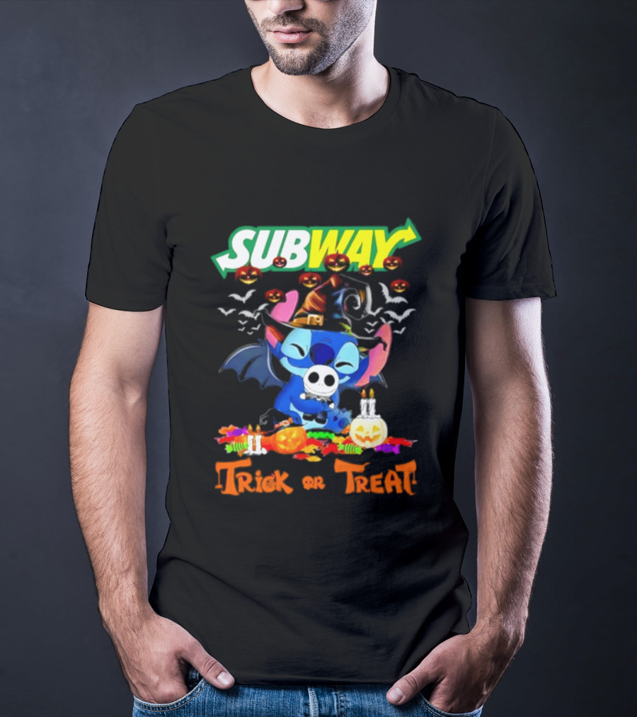 Subway Stitch Trick Or Treat Halloween 2026 T-Shirt