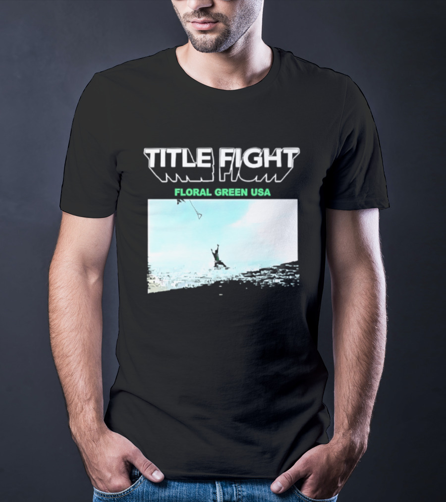 Title Fight Floral Green USA Hardcore Punk T-Shirt