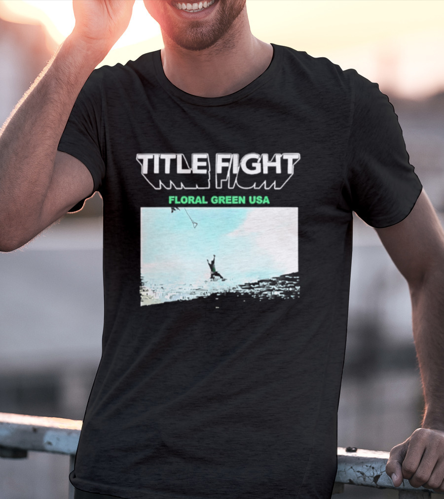 Title Fight Floral Green USA Hardcore Punk T-Shirt