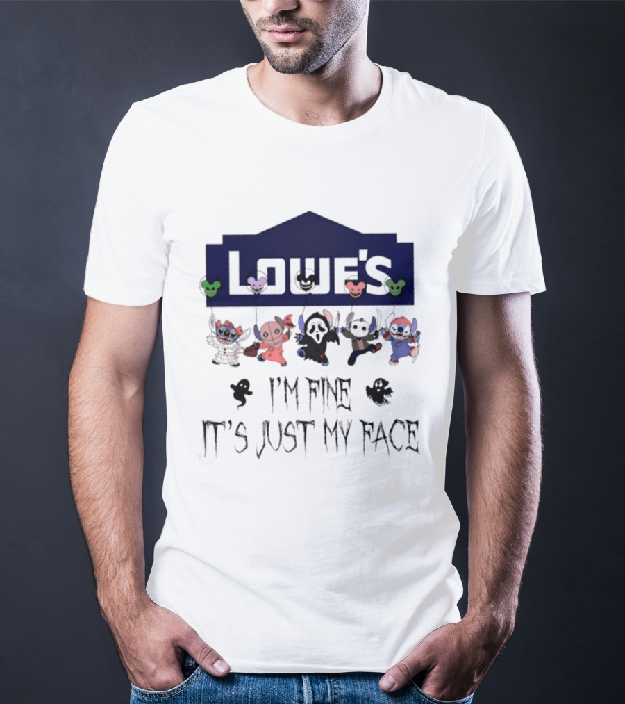 Lowe's X Stitch 2026 Halloween I'm Fine It's Just My Face T-Shirt