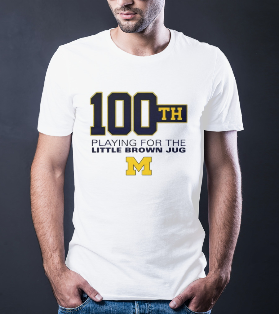 Michigan Wolverines 100th Playing For The Little Brown Jug M T-Shirt
