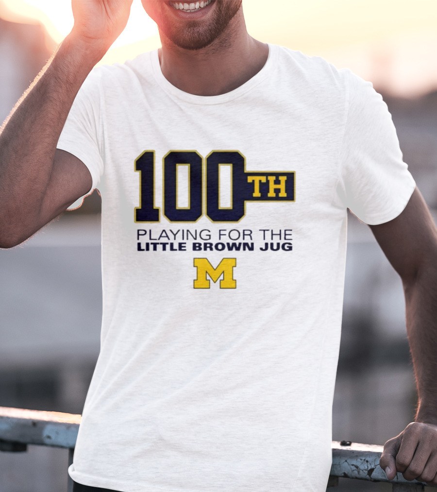 Michigan Wolverines 100th Playing For The Little Brown Jug M T-Shirt