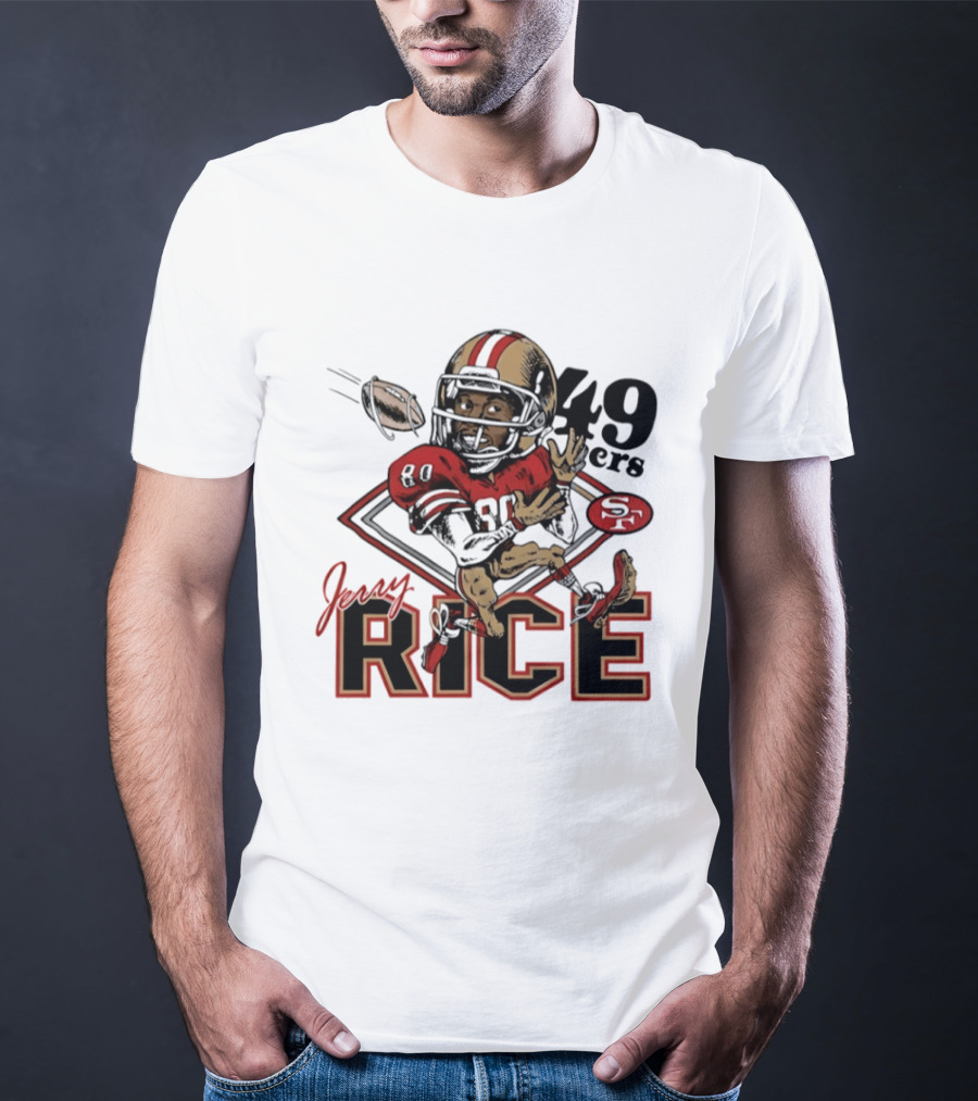 Jerry Rice San Francisco 49ers Caricature T-Shirt