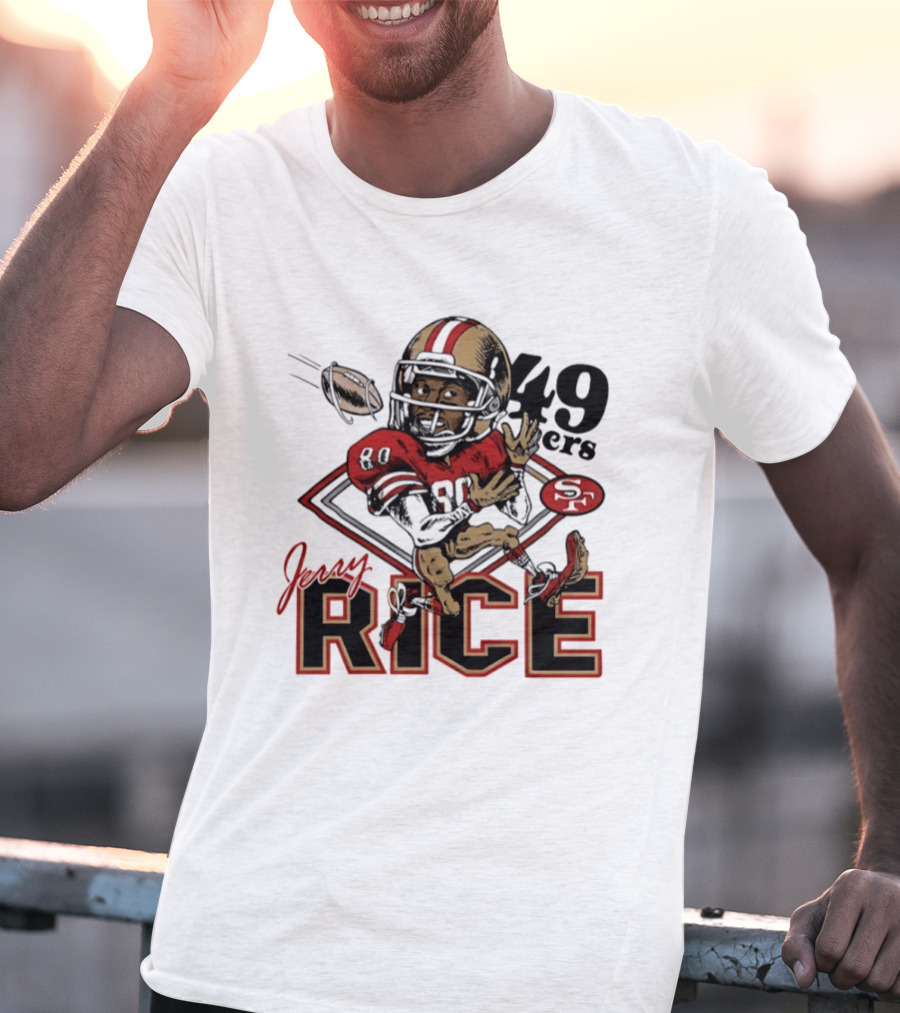 Jerry Rice San Francisco 49ers Caricature T-Shirt