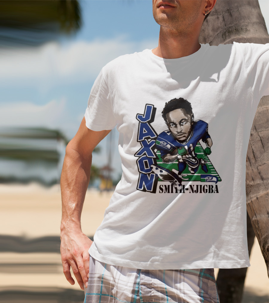 Seattle Seahawks Jaxon Smith Njigba Football Caricature T-Shirt