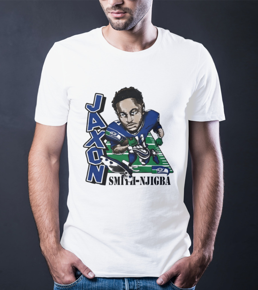 Seattle Seahawks Jaxon Smith Njigba Football Caricature T-Shirt