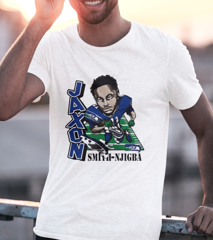 Seattle Seahawks Jaxon Smith Njigba Football Caricature T-Shirt