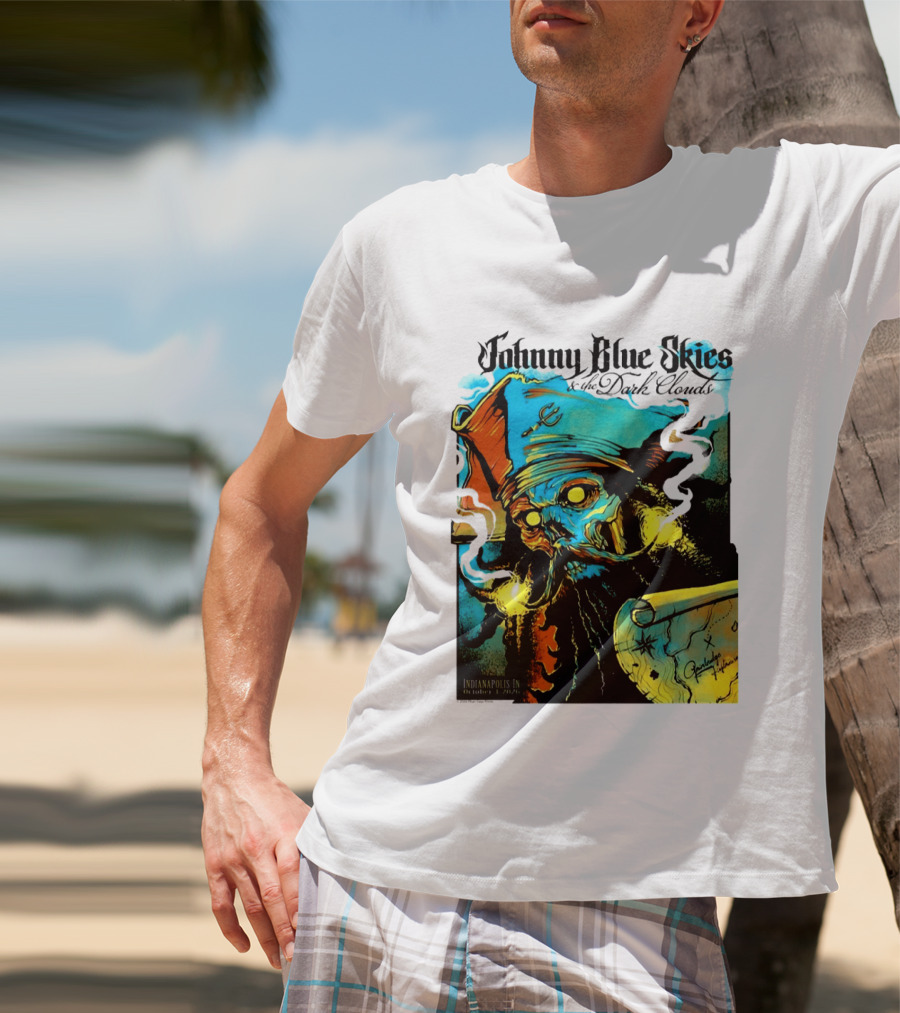 Johnny Blue Skies And The Dark Clouds Pirate Map Gainbridge Fieldhouse Indianapolis 2026 Event T-Shirt