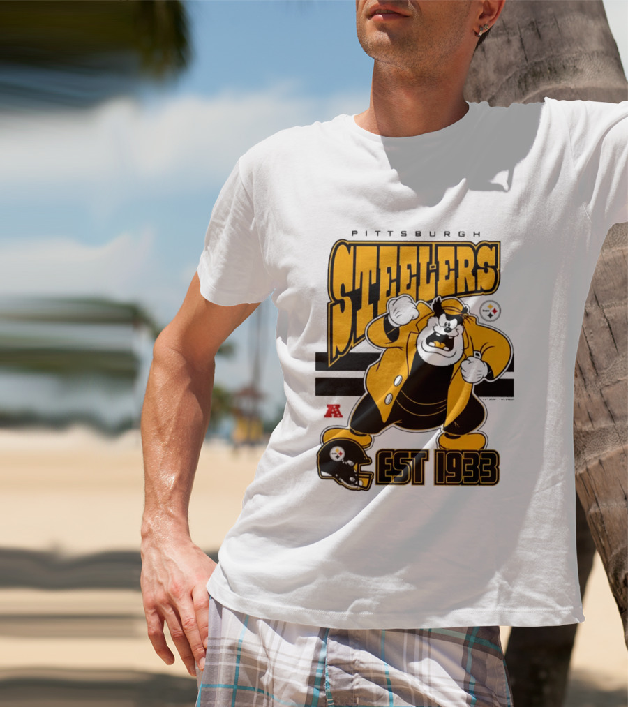 Pittsburgh Steelers Disney Pete EST 1933 NFL Collaboration T-Shirt