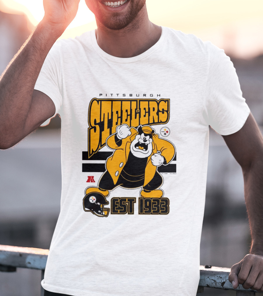 Pittsburgh Steelers Disney Pete EST 1933 NFL Collaboration T-Shirt