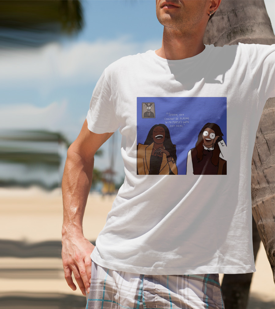 Spoon You Cannot Be Playing Meme Cartoon Laughter Scene T-Shirt