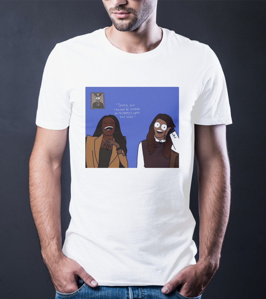 Spoon You Cannot Be Playing Meme Cartoon Laughter Scene T-Shirt