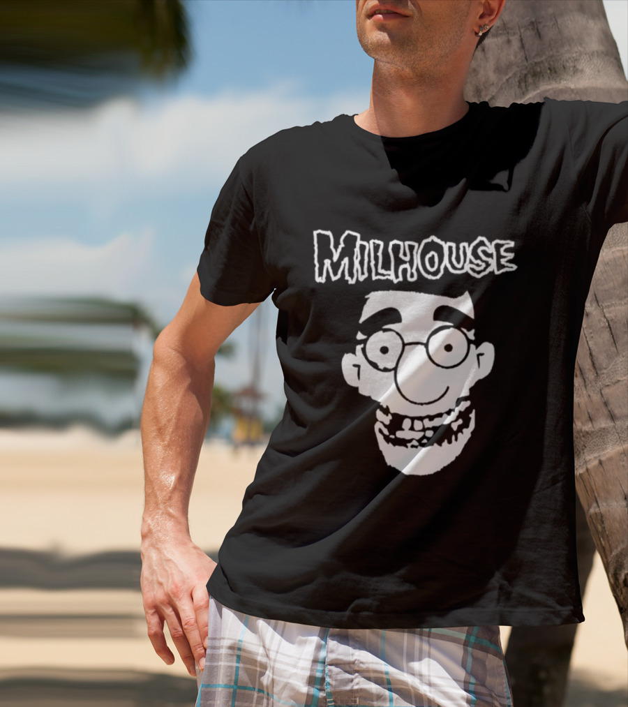 Milhouse Face The Simpsons Cartoon Animated Series T-Shirt