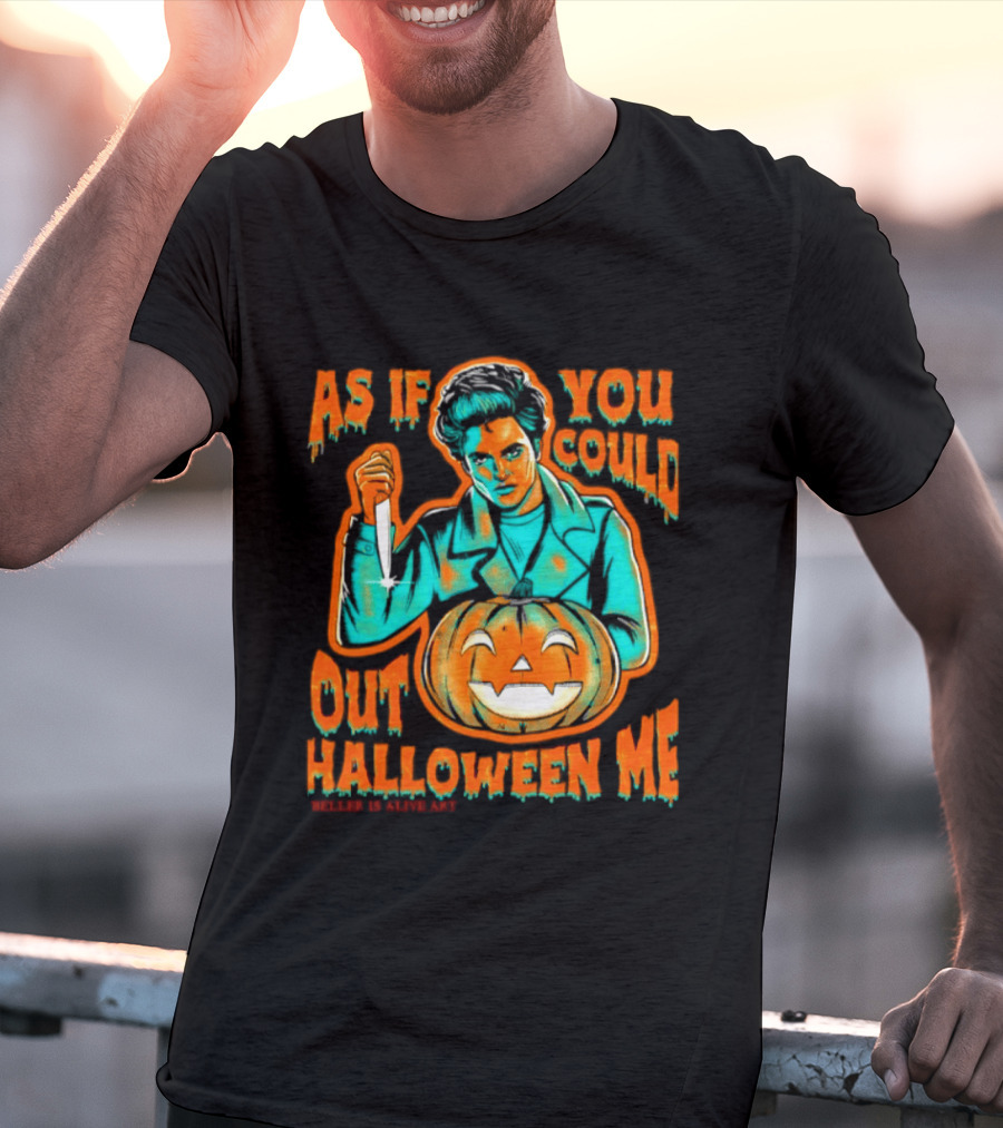 Robert Pattinson As If You Could Out Halloween Me Knife Pumpkin T-Shirt