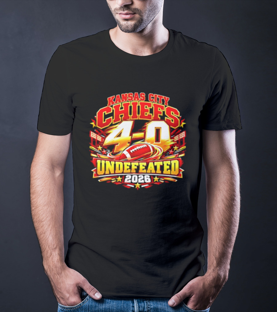 Kansas City Chiefs 4 0 Undefeated 2026 Football T-Shirt