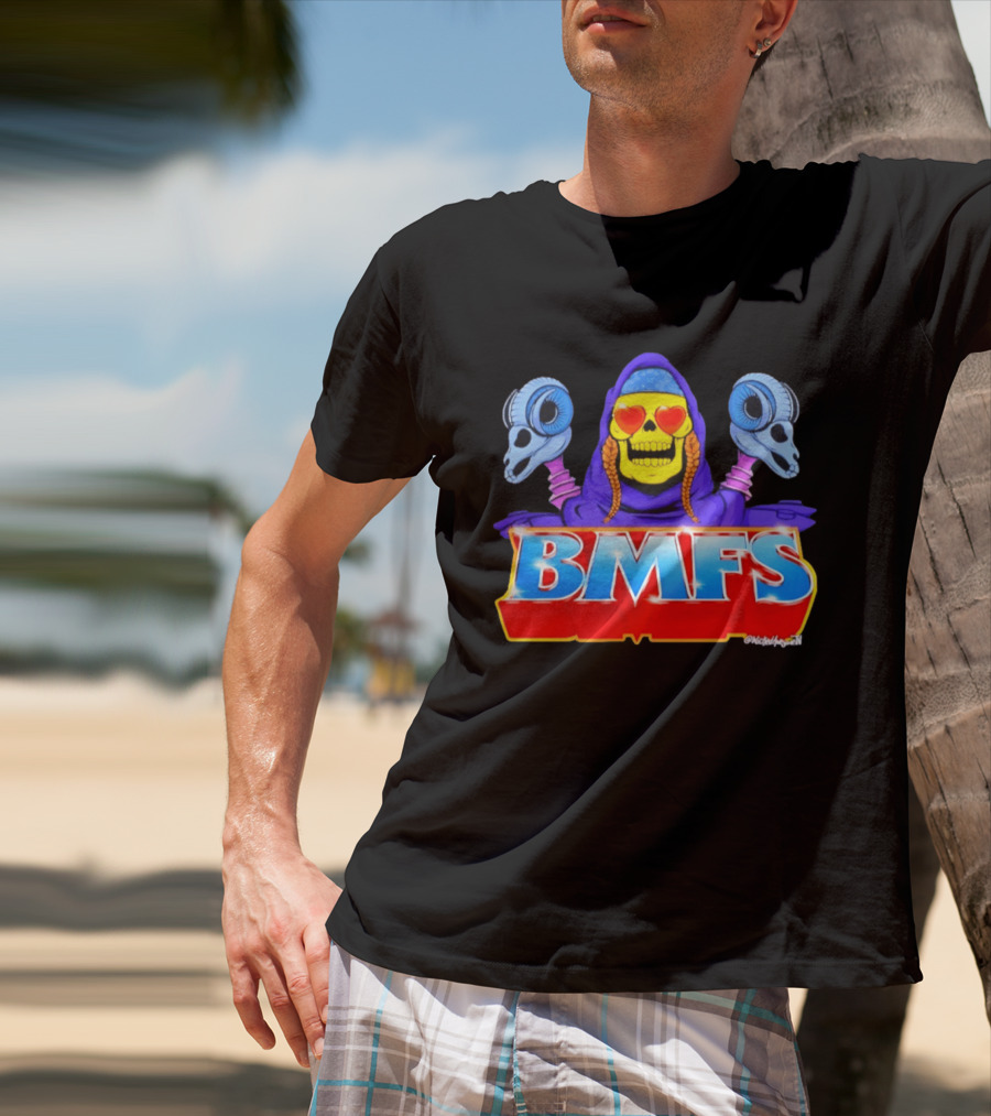 BMFS Halloween Skull With Heart Eyes And Ram Skulls T-Shirt