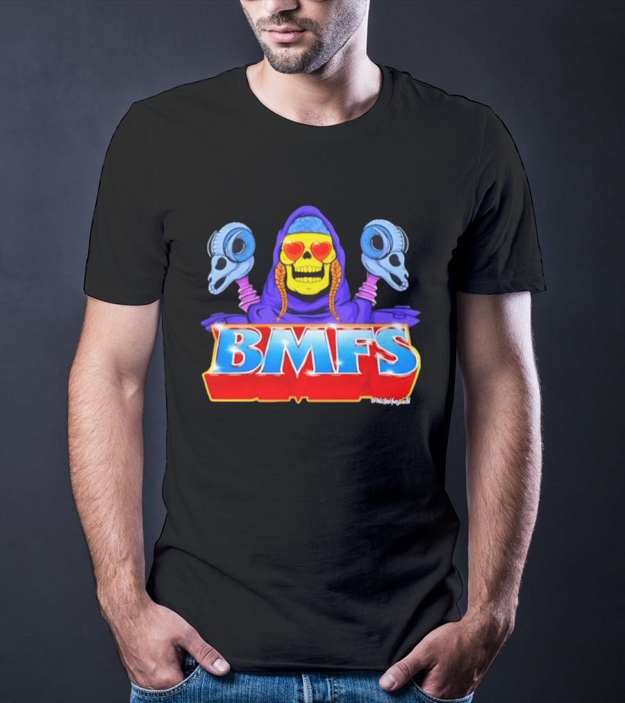 BMFS Halloween Skull With Heart Eyes And Ram Skulls T-Shirt
