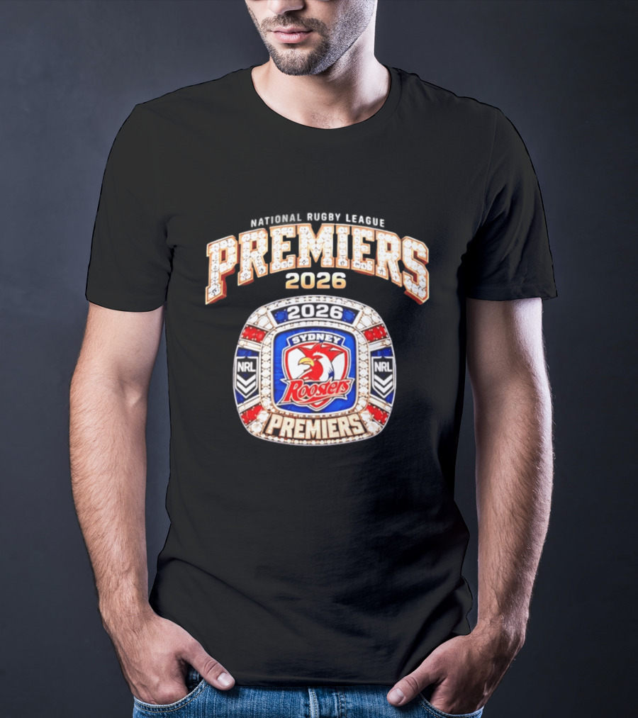 National Rugby League Premiers 2026 Sydney Roosters Ring T-Shirt