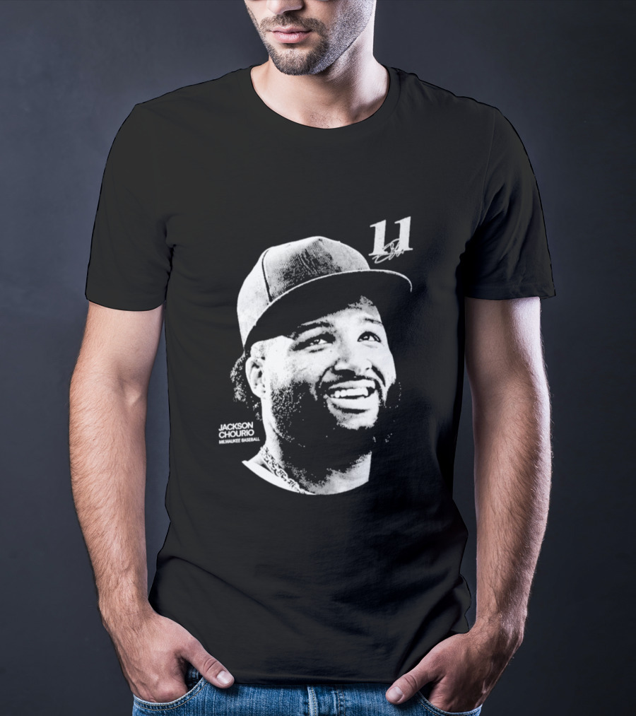 Jackson Chourio Milwaukee Brewers 11 Baseball Player Hat T-Shirt