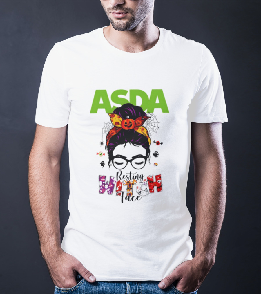 ASDA Resting Witch Face Halloween 2026 Pumpkin Headband Glasses T-Shirt