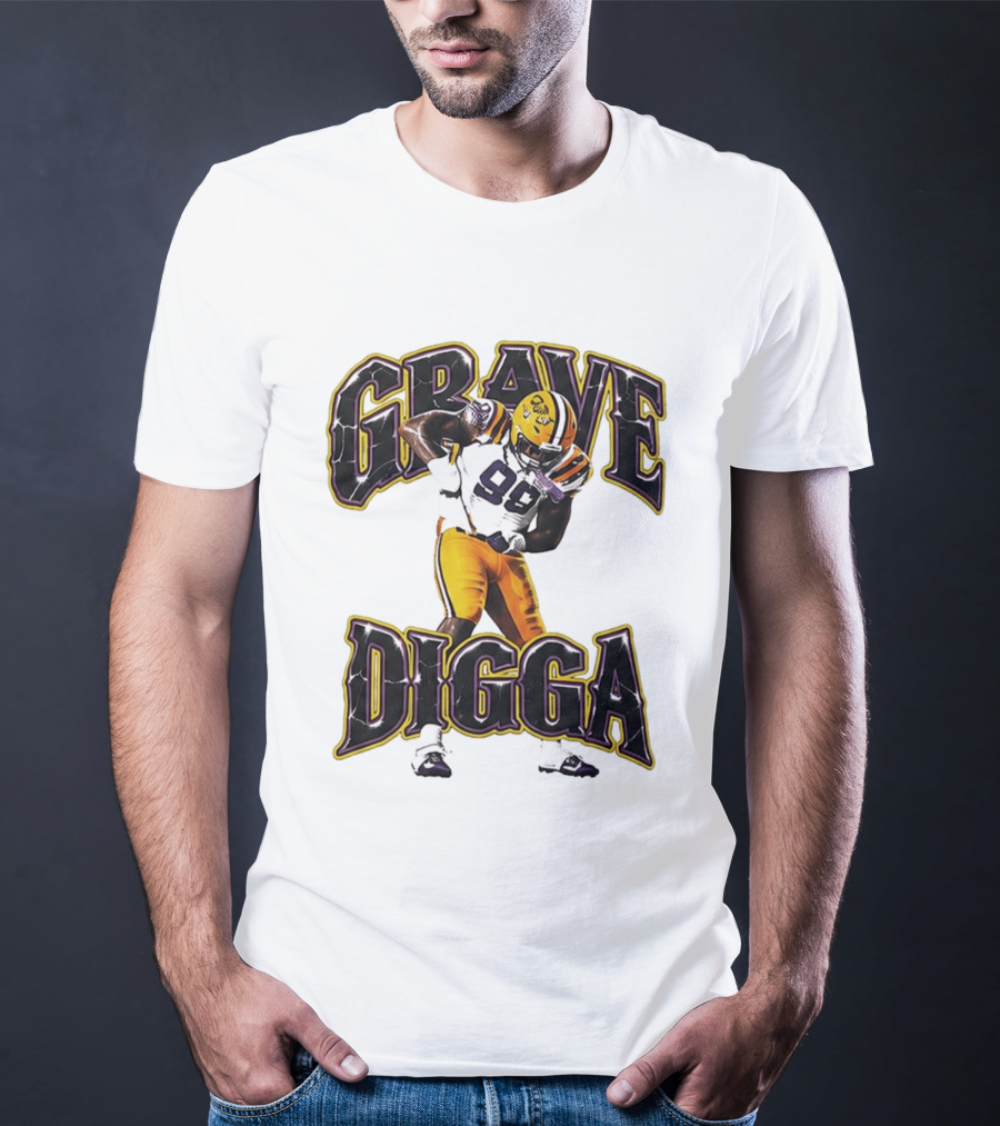 Grave Digga Deuce 90 Gotta Go To Work Football Player T-Shirt
