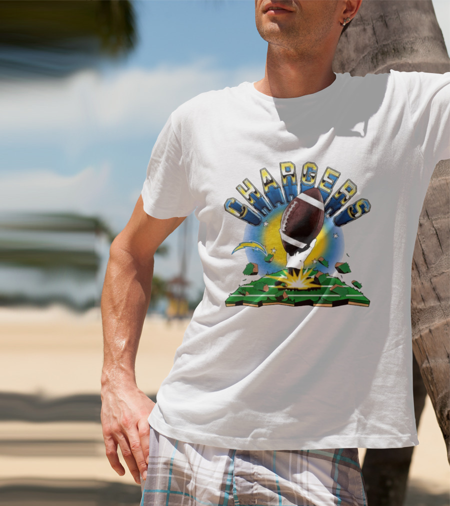 Los Angeles Chargers 2026 Explode Clubhouse Football Burst T-Shirt