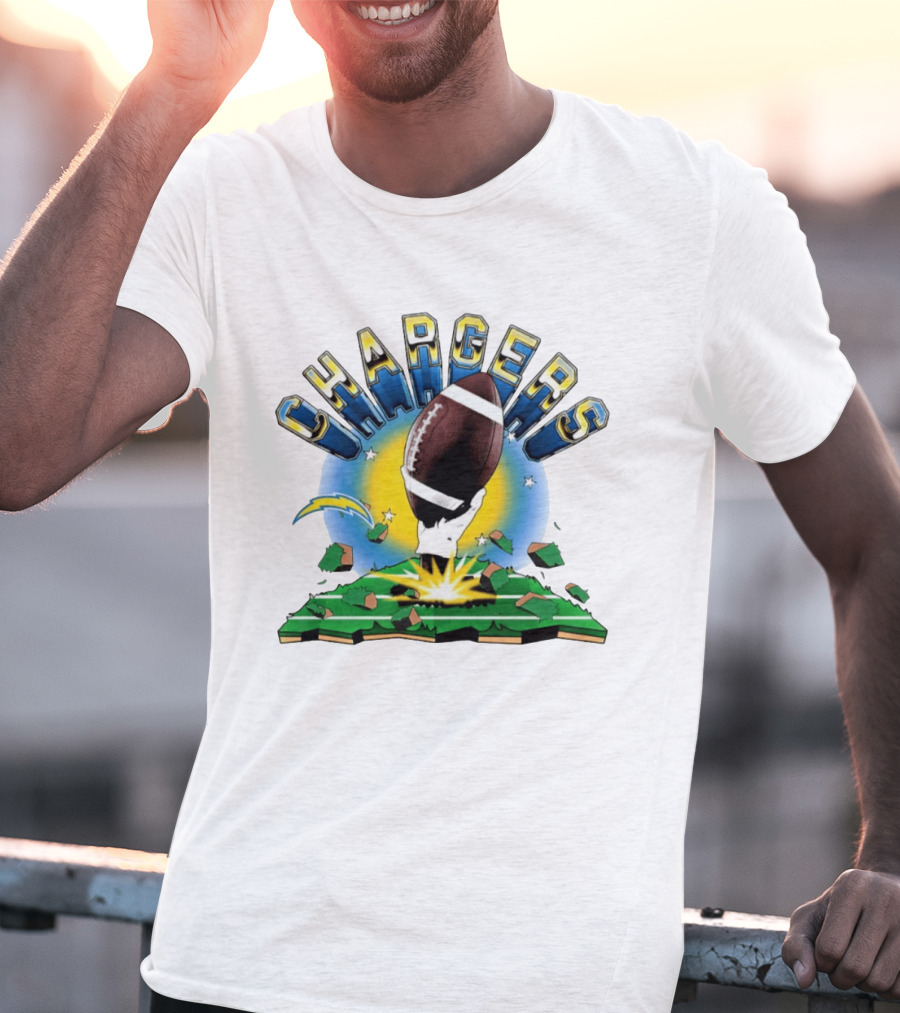 Los Angeles Chargers 2026 Explode Clubhouse Football Burst T-Shirt