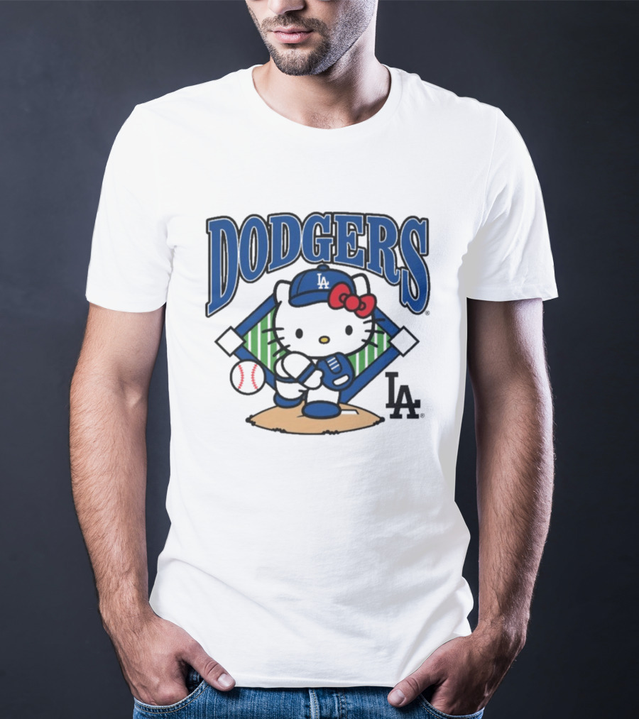 Dodgers Hello Kitty LA Baseball Homage T-Shirt