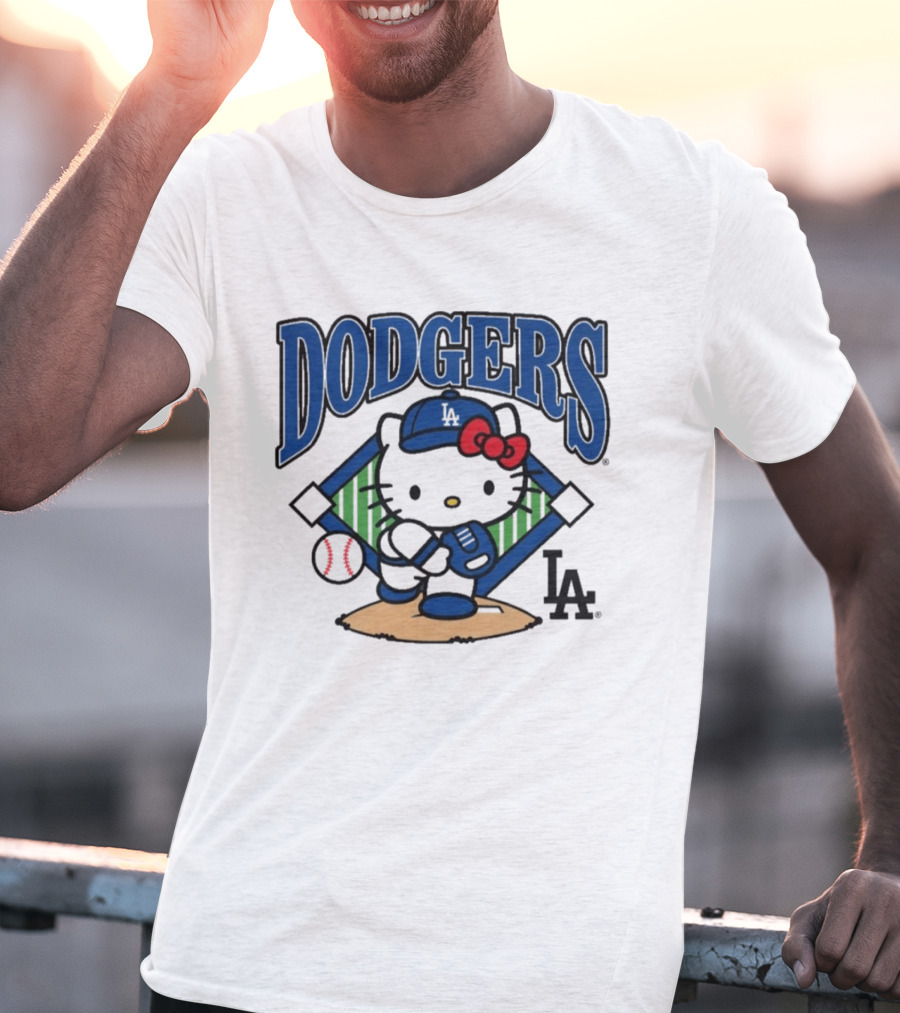 Dodgers Hello Kitty LA Baseball Homage T-Shirt