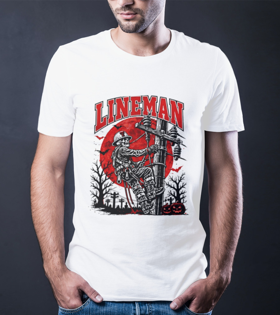 Texas Tech Red Raiders Lineman Halloween Skeleton Scene 2026 T-Shirt