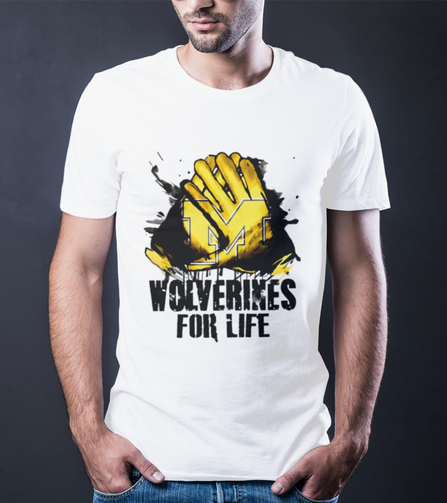 Michigan Wolverines M Symbol Wolverines For Life T-Shirt