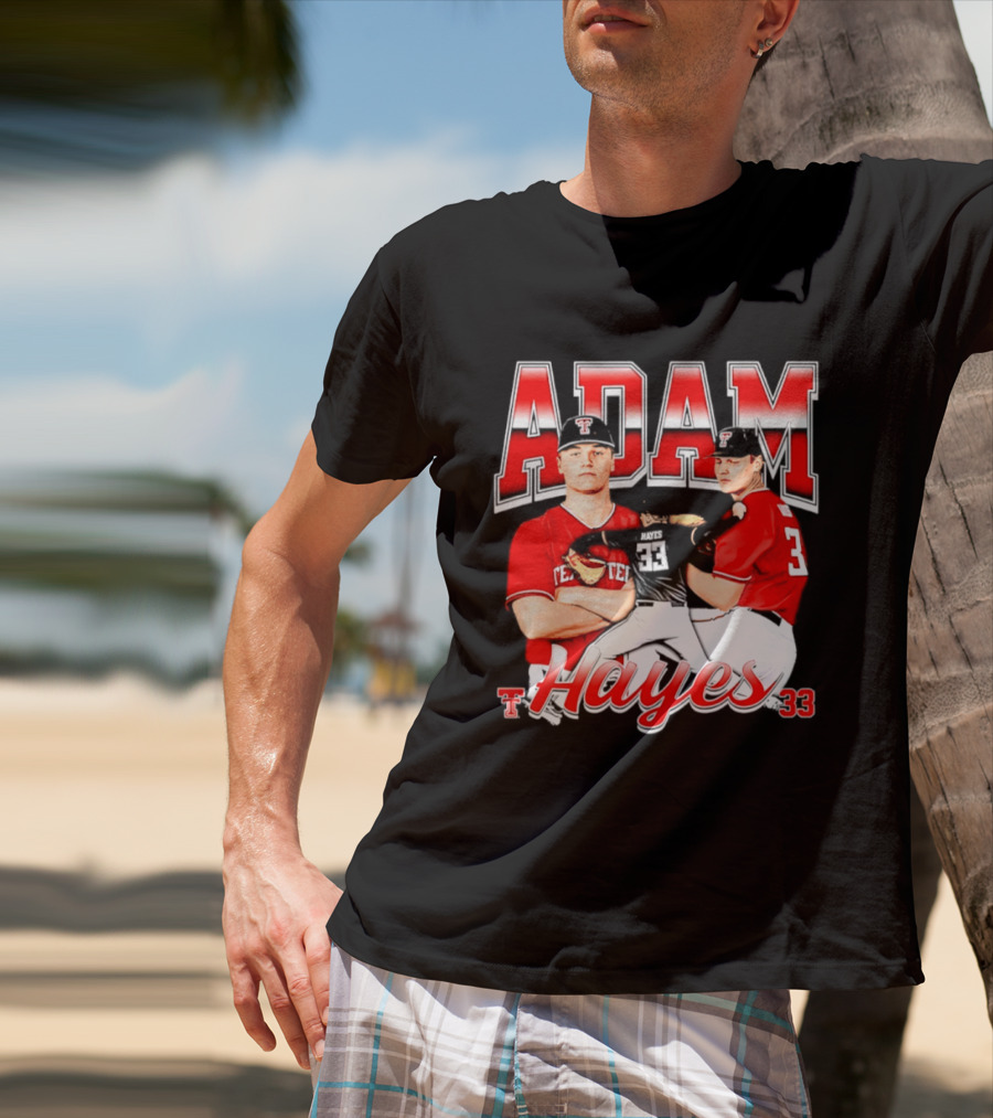 Adam Hayes Texas Tech 33 Red Raiders Football NCAA T-Shirt