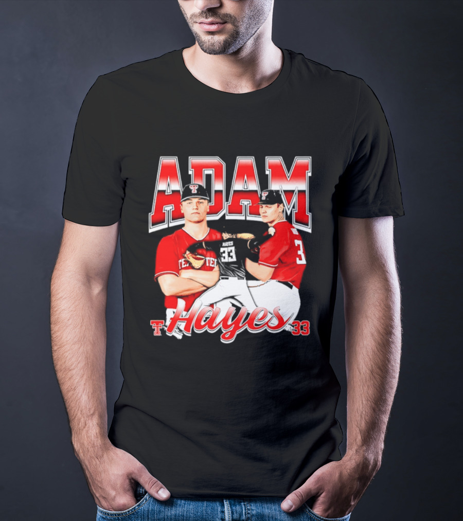 Adam Hayes Texas Tech 33 Red Raiders Football NCAA T-Shirt