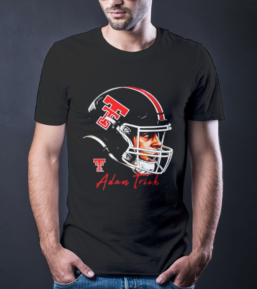 Adam Trick Texas Tech Red Raiders Football Helmet NCAA Game Face T-Shirt