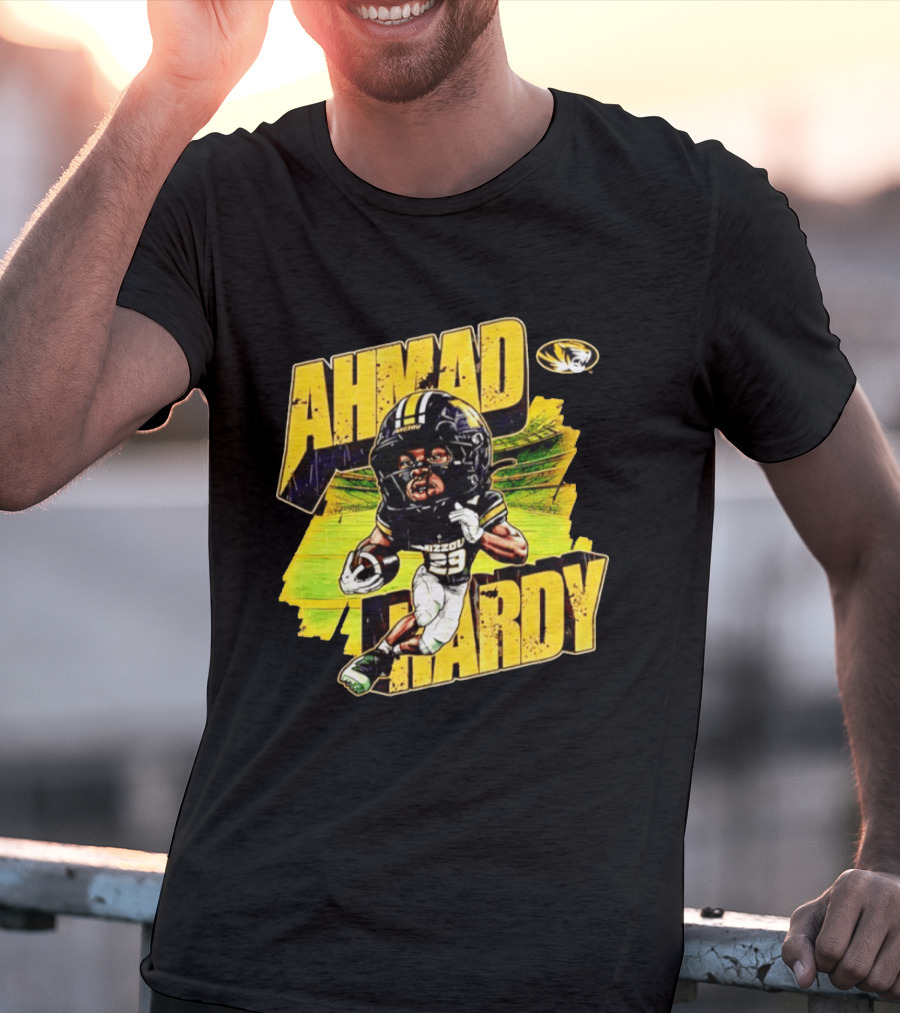 Missouri Tigers Football Ahmad Hardy NCAA Caricature T-Shirt