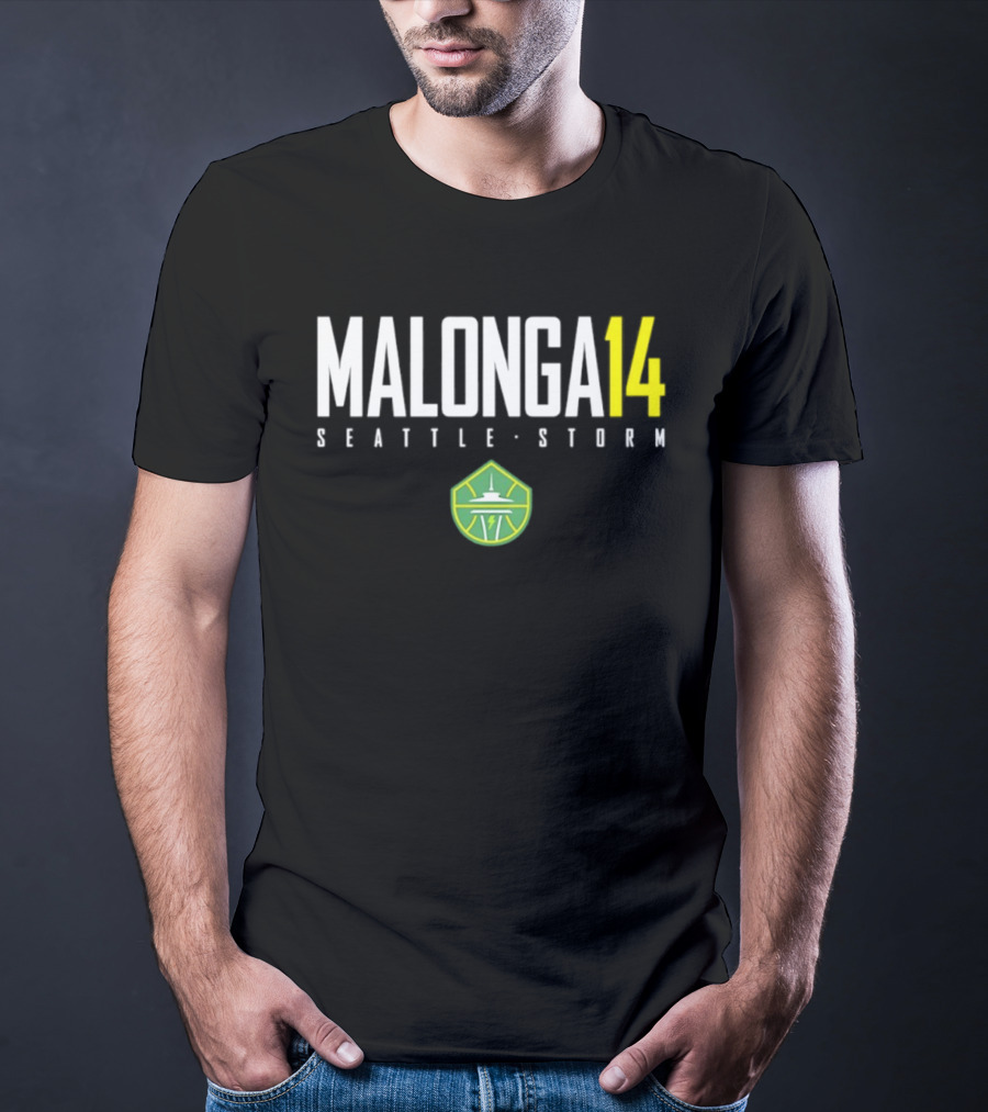 Dominique Malonga 14 Seattle Storm WNBA Basketball Player Name Number T-Shirt
