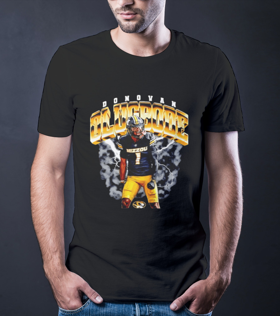 Donovan Olugbode Mizzou Tigers Football Lightning NCAA T-Shirt