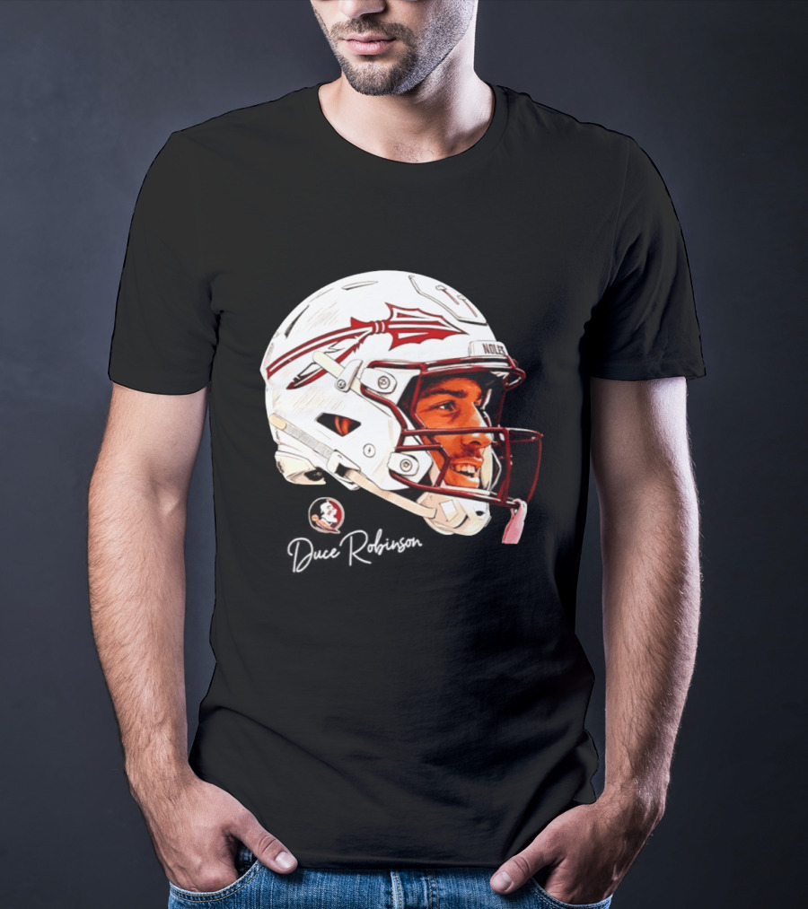 Duce Robinson Florida State Seminoles Football NCAA Game Face Helmet T-Shirt