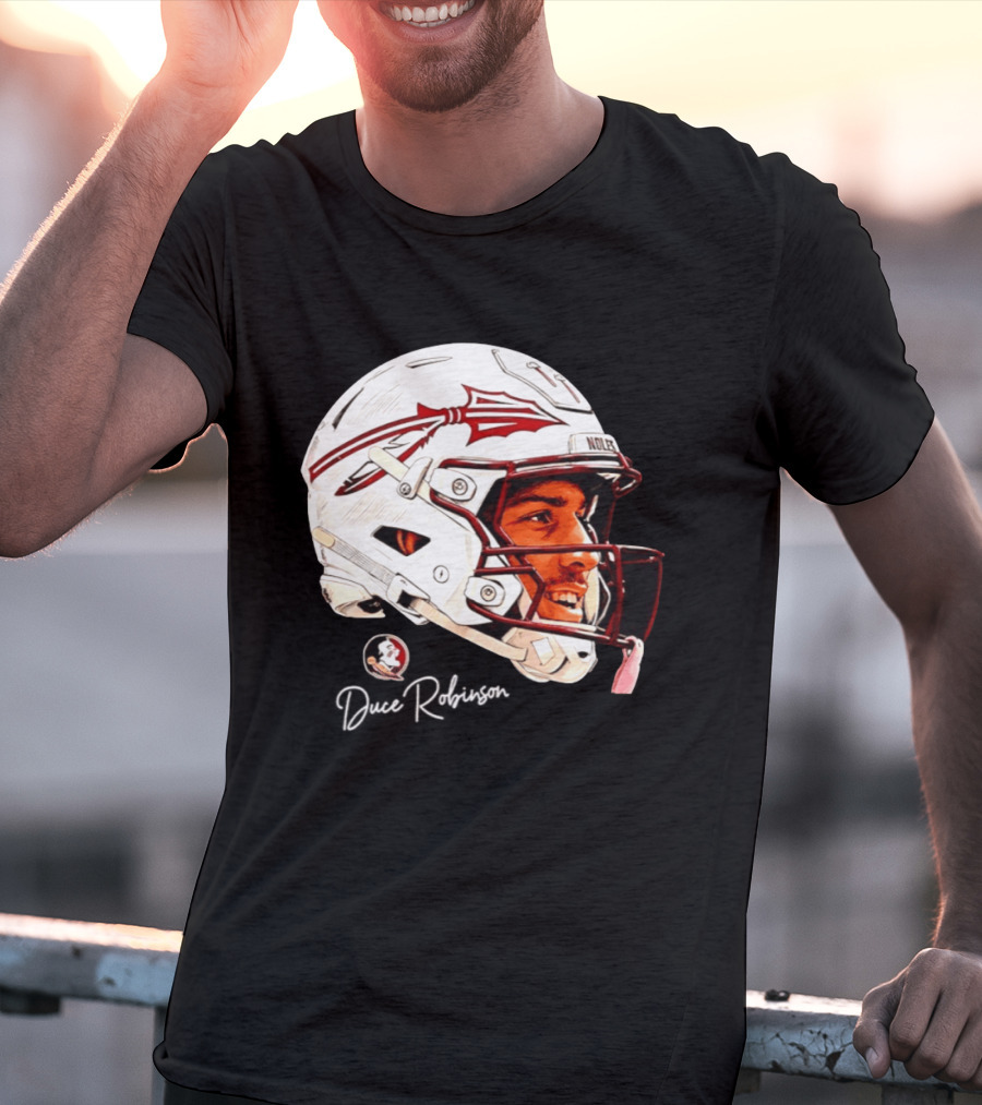Duce Robinson Florida State Seminoles Football NCAA Game Face Helmet T-Shirt