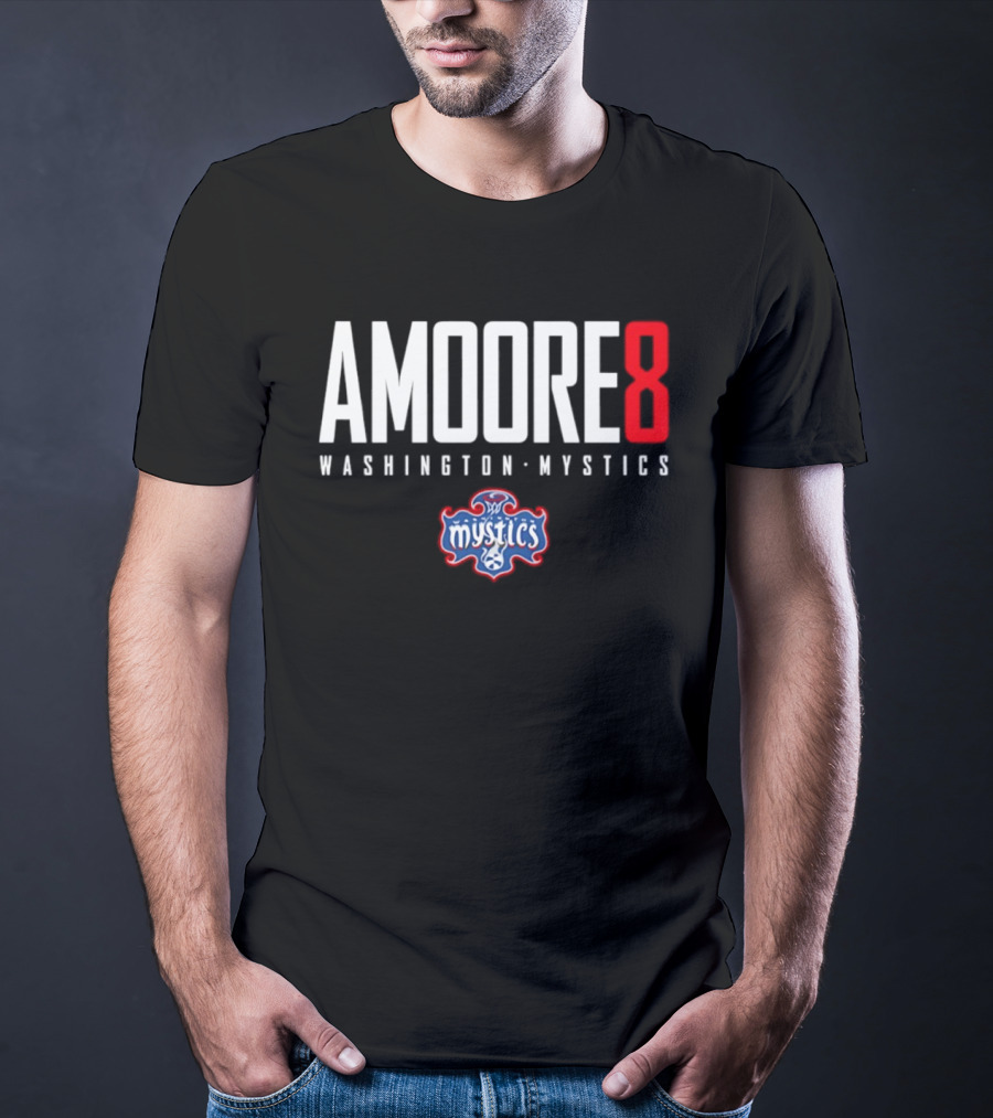 Amoore 8 Washington Mystics WNBA Mystics T-Shirt