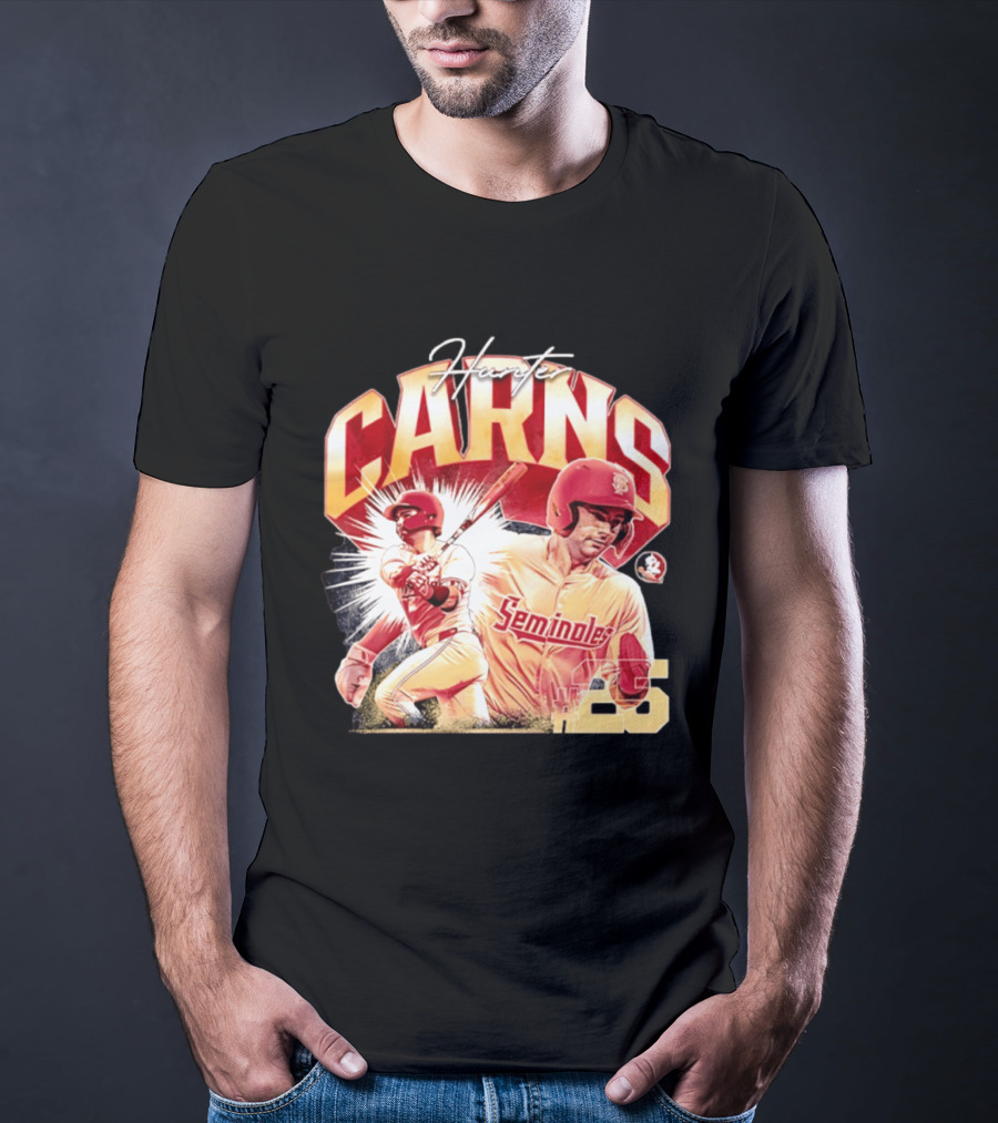 Hunter Carns Seminoles Baseball Florida State NCAA Player 25 T-Shirt