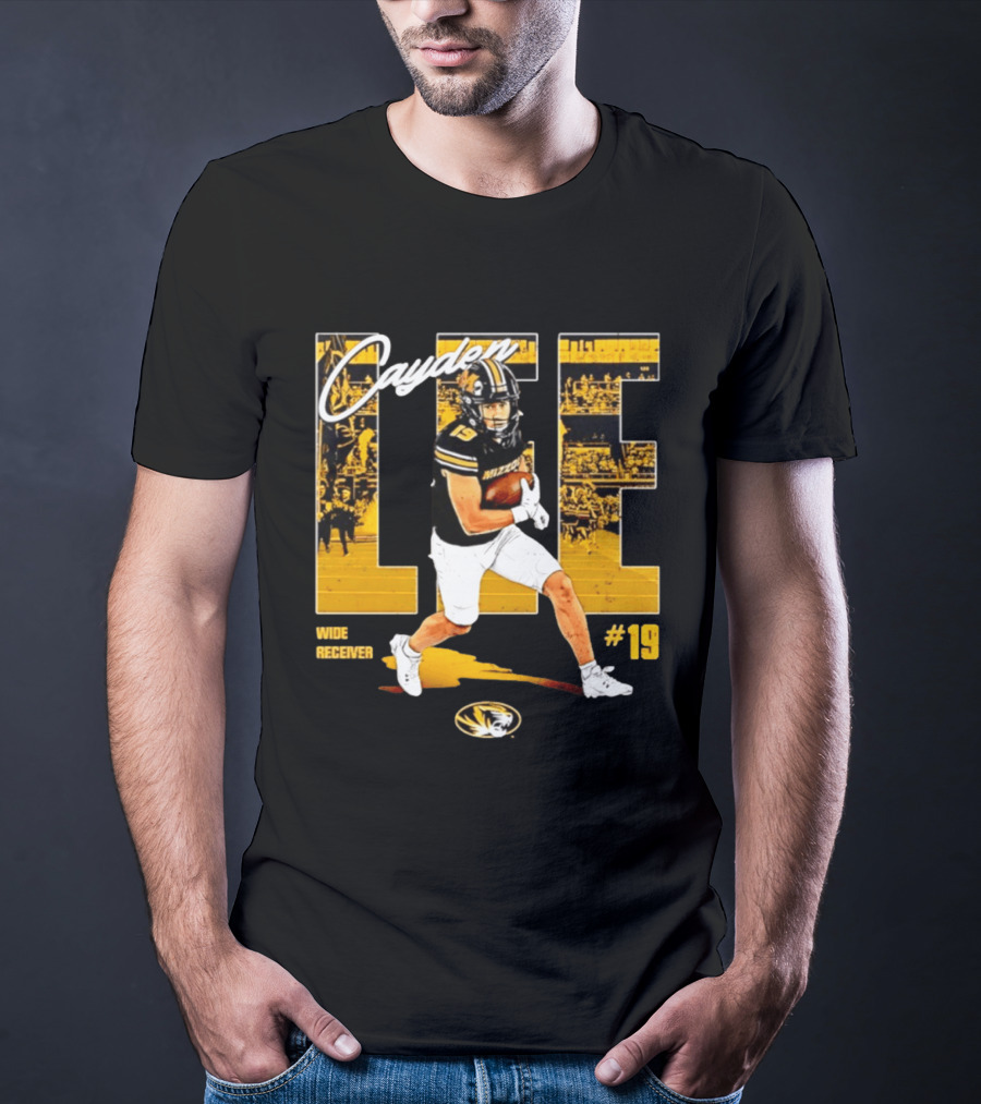 Cayden Lee Missouri Tigers Football Wide Receiver #19 NCAA T-Shirt
