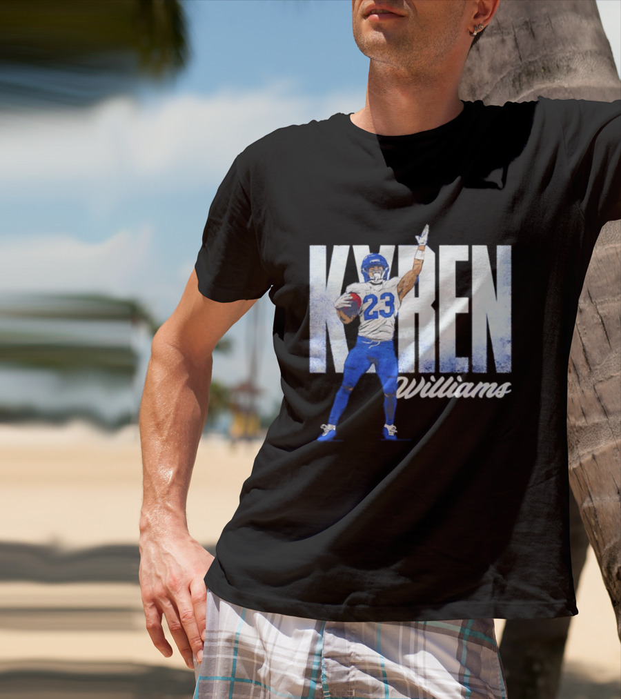 Kyren Williams Los Angeles Rams 23 Football Player Pose T-Shirt