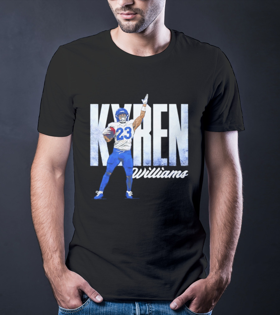 Kyren Williams Los Angeles Rams 23 Football Player Pose T-Shirt